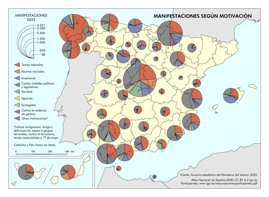 Pie-chart map. Source: Atlas Nacional de España (ANE)
